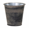 Kaspó fém 15cm antik fekete