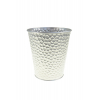 Kaspó fém D11.5 H12.8cm ezüst