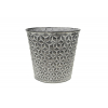 Kaspó fém D18/13*H16.5CM mintás szürke