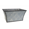 Kaspó fém téglalap 27.5*20*14cm szürke