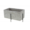 Kaspó kő 21,5*12,5*12cm mintás szürke