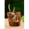 Kaspó kő cserép forma lépcsővel 15*14*14cm terrakotta