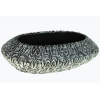 Kaspó kő ovális 21x13x6cm sötét szürke