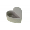 Kaspó kő szív 14*14*6cm szürke