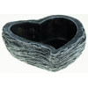Kaspó kő szív 16x18x6cm sötét szürke