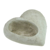 Kaspó kő szív forma 14*14*5cm fehér