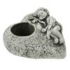 Kaspó kő szív forma 16,5*17*9cm angyal mintával