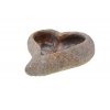 Kaspó kő szív forma 20*19*7cm mosott barna