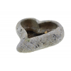 Kaspó kő szív forma 20*19*7cm szürke