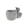 Kaspó kő15x8.5x8.5cm madárral szürke
