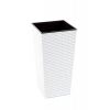 Kaspó műa magas Finezja-rattan 30*30cm M 57 cm fehér Lamela