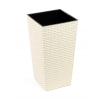 Kaspó műa magas Finezja rattan 35*35cm M 68 cm krém Lamela