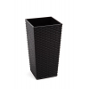 Kaspó műa magas Finezja rattan 40*40cm M 75 cm fekete Lamela