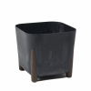 Kaspó műanyag FRIDA 21*21cm ECO beton fekete Lamela
