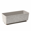 Kaspó műanyag SAGA 37,5*17cm textil taupe Lamela