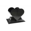 Kaspó plasztik szív alakú 16,5*11*H14cm fekete