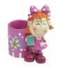 Kaspó poly 8cm fiú/lány figurával 2szín