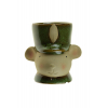 Kaspó porcelán egér  8.5*7*9cm zöld