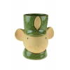 Kaspó porcelán egér 17*13*17.5cm zöld