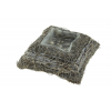 Kaspó rattan szögletes 20x20x7cm mosott fehér
