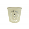 Kaspó terrakotta koszorú + liliom mintás D13*12cm szürke