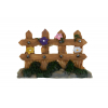 Kerítés poly 6cm virágos barna