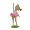 Figura kislány balerina poly 13,5cm rózsaszín