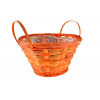 Kosár bambusz D19 H10 2füles narancs