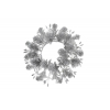 Koszorú selyemvirág 24CM ezüst