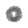 Koszorú selyemvirág 28CM  ezüst