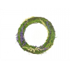 Koszorú szárazvirágos D20cm zöld-lila