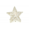 Ledes fém csillag forma 12,5*4,8*12,5cm fehér