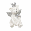 Figura maci poly koronás 5*8cm fehér
