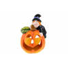Mécsestartó kerámia Halloween tök+figura 16,5*9,5cm 4féle