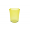 Mécsestartó üveg pohár D5,5*7cm sárga Zmrst