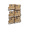 Mézeskalács vonat filc 4*5,5cm s/6 barna