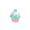 Muffin poly 3,5*4,5cm zöld/rózsaszín