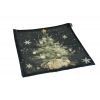 Párnahuzat textil karácsonyfás 40*40cm zöld