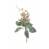 Pick ág bogyós/leveles  28CM zúzmarás rózsaszín/zöld