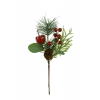 Pick ág karácsonyi 25CM zöld/piros