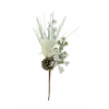 Pick ág vesszős tobozzal 24CM ezüst