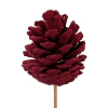 Pick bársony toboz 5-6cm+12cm pálca bordó