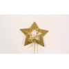 Pick csillag fém gyöngyös közepű antikolt arany
