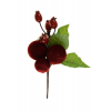 Pick csipkebogyó ág 19cm piros/fehér