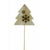 Pick fenyő fa 7*20cm hópehellyel natúr