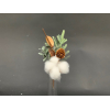 Pick karácsonyi ág 20CM gyapottal fehér/zöld