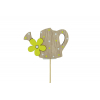 Pick locsolókanna fa 8*0.5*20CM sárga virággal natúr