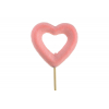 Pick nyitott szív hab 7cm pink