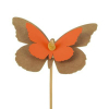 Pick pillangó 7x9cm+12cm pálcával narancs
