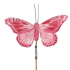 Pick rugós pillangó  6x11cm + 50cm pálcával rózsaszín